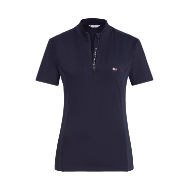 Polo de treino Tommy Hilfiger Equestrian Genoa feminino Azul-marinho Polo de treino Tommy Hilfiger Equestrian Genoa feminino Azul-marinho