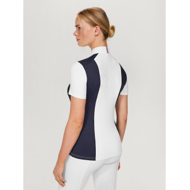 Polo de competição Tommy Hilfiger Equestrian Avon de mangas curtas feminino Polo de competição Tommy Hilfiger Equestrian Avon de mangas curtas feminino
