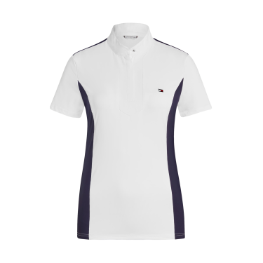 Polo de competição Tommy Hilfiger Equestrian Avon de mangas curtas feminino Polo de competição Tommy Hilfiger Equestrian Avon de mangas curtas feminino