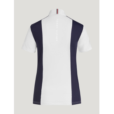 Polo de competição Tommy Hilfiger Equestrian Avon de mangas curtas feminino Polo de competição Tommy Hilfiger Equestrian Avon de mangas curtas feminino