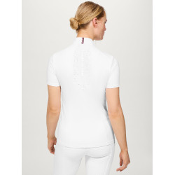 Polo de competição Tommy Hilfiger Equestrian Avon de mangas curtas feminino Branco Polo de competição Tommy Hilfiger Equestrian Avon de mangas curtas feminino Branco