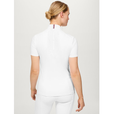 Polo de competição Tommy Hilfiger Equestrian Avon de mangas curtas feminino Branco Polo de competição Tommy Hilfiger Equestrian Avon de mangas curtas feminino Branco