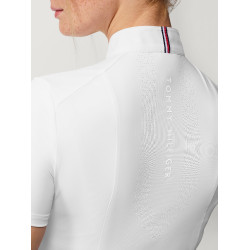 Polo de competição Tommy Hilfiger Equestrian Avon de mangas curtas feminino Branco Polo de competição Tommy Hilfiger Equestrian Avon de mangas curtas feminino Branco