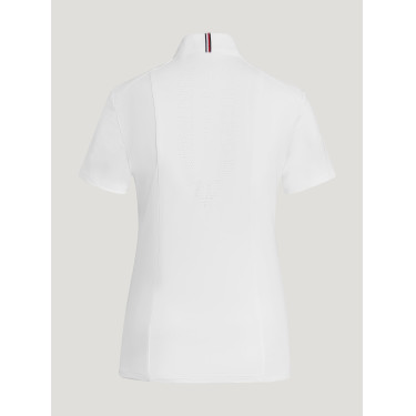 Polo de competição Tommy Hilfiger Equestrian Avon de mangas curtas feminino Branco Polo de competição Tommy Hilfiger Equestrian Avon de mangas curtas feminino Branco