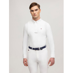Camisa de competição Tommy Hilfiger Equestrian Columbus de manga comprida masculina