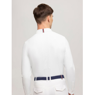 Camisa de competição Tommy Hilfiger Equestrian Columbus de manga comprida masculina Camisa de competição Tommy Hilfiger Equestrian Columbus de manga comprida masculina