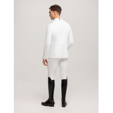 Camisa de competição Tommy Hilfiger Equestrian Columbus de manga comprida masculina Camisa de competição Tommy Hilfiger Equestrian Columbus de manga comprida masculina