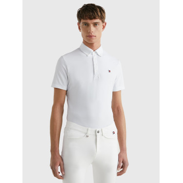 Polo de competição Tommy Hilfiger Equestrian Fresh Air Performance de mangas curtas para homem Polo de competição Tommy Hilfiger Equestrian Fresh Air Performance de mangas curtas para homem