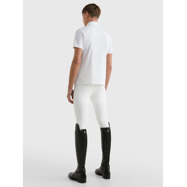 Polo de competição Tommy Hilfiger Equestrian Fresh Air Performance de mangas curtas para homem Polo de competição Tommy Hilfiger Equestrian Fresh Air Performance de mangas curtas para homem