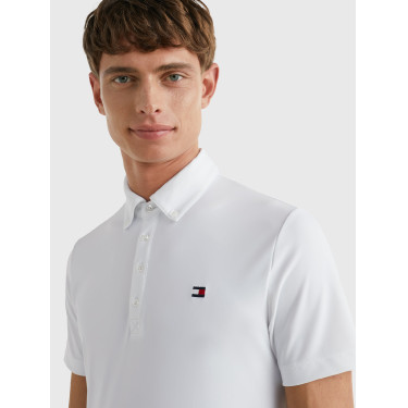 Polo de competição Tommy Hilfiger Equestrian Fresh Air Performance de mangas curtas para homem Polo de competição Tommy Hilfiger Equestrian Fresh Air Performance de mangas curtas para homem