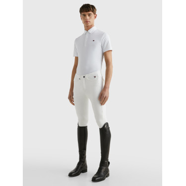 Polo de competição Tommy Hilfiger Equestrian Fresh Air Performance de mangas curtas para homem Polo de competição Tommy Hilfiger Equestrian Fresh Air Performance de mangas curtas para homem