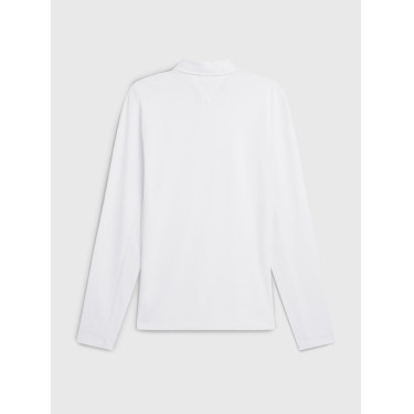 Polo de competição Tommy Hilfiger Equestrian Fresh Air Performance de mangas compridas para homem Branco Polo de competição Tommy Hilfiger Equestrian Fresh Air Performance de mangas compridas para homem Branco