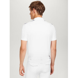 Polo de competição Tommy Hilfiger Equestrian Hamilton de manga curta masculino Branco