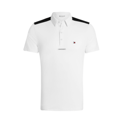 Polo de competição Tommy Hilfiger Equestrian Hamilton de manga curta masculino Branco