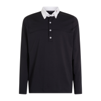 Polo de competição Tommy Hilfiger Equestrian de mangas compridas masculino Azul-marinho Polo de competição Tommy Hilfiger Equestrian de mangas compridas masculino Azul-marinho