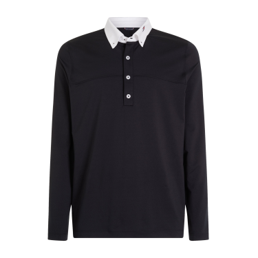 Polo de competição Tommy Hilfiger Equestrian de mangas compridas masculino Polo de competição Tommy Hilfiger Equestrian de mangas compridas masculino