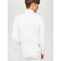 Polo de competição Tommy Hilfiger Equestrian Neville de mangas compridas para homem Branco Polo de competição Tommy Hilfiger Equestrian Neville de mangas compridas para homem Branco