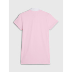 Polo de competição Tommy Hilfiger Equestrian Performance Strass manga curta feminino Rosa clássica Polo de competição Tommy Hilfiger Equestrian Performance Strass manga curta feminino Rosa clássica