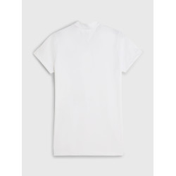 Polo de competição Tommy Hilfiger Equestrian Performance Strass manga curta feminino Branco Polo de competição Tommy Hilfiger Equestrian Performance Strass manga curta feminino Branco