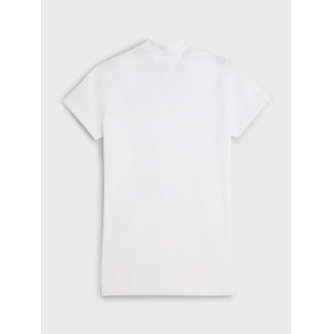 Polo de competição Tommy Hilfiger Equestrian Performance Strass manga curta feminino Branco Polo de competição Tommy Hilfiger Equestrian Performance Strass manga curta feminino Branco