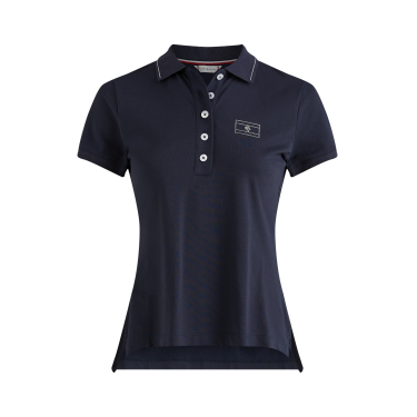 Polo Tommy Hilfiger Equestrian com strass de manga curta feminino Polo Tommy Hilfiger Equestrian com strass de manga curta feminino
