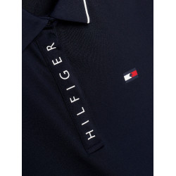 Polo Tommy Hilfiger Equestrian Harlem de manga curta feminino Azul-marinho