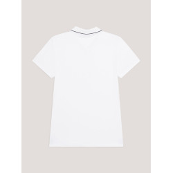 Polo Tommy Hilfiger Equestrian Harlem de manga curta feminino Branco