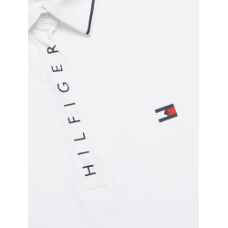 Polo Tommy Hilfiger Equestrian Harlem de manga curta feminino Branco