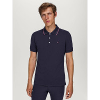 Polo Tommy Hilfiger Equestrian Harrison de manga curta para homem Azul-marinho