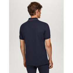 Polo Tommy Hilfiger Equestrian Harrison de manga curta para homem Azul-marinho