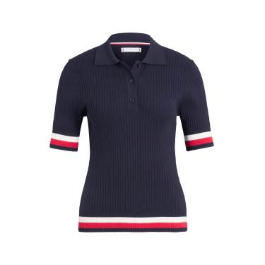 Polo Tommy Hilfiger Equestrian Lenox efeito pulôver feminino Polo Tommy Hilfiger Equestrian Lenox efeito pulôver feminino