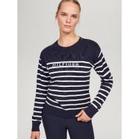 Suéter marinheiro Tommy Hilfiger Equestrian Fairflied feminino Azul-marinho