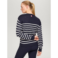 Suéter marinheiro Tommy Hilfiger Equestrian Fairflied feminino Azul-marinho