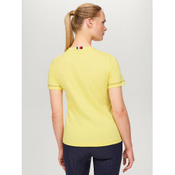 T-shirt gráfico Tommy Hilfiger Equestrian Newport feminino de manga curta Citron ella Amarelo
