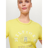 T-shirt gráfico Tommy Hilfiger Equestrian Newport feminino de manga curta Citron ella Amarelo T-shirt gráfico Tommy Hilfiger Equestrian Newport feminino de manga curta Citron ella Amarelo