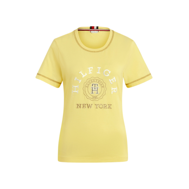 T-shirt gráfico Tommy Hilfiger Equestrian Newport feminino de manga curta T-shirt gráfico Tommy Hilfiger Equestrian Newport feminino de manga curta