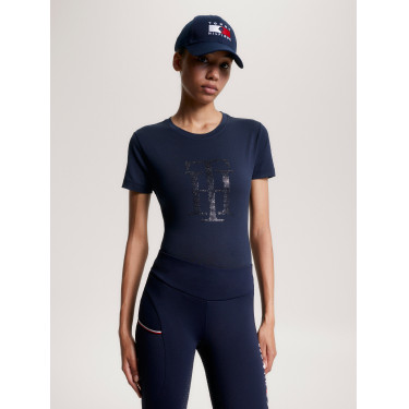 T-shirt Tommy Hilfiger Equestrian Manhattan de mangas curtas para mulher T-shirt Tommy Hilfiger Equestrian Manhattan de mangas curtas para mulher