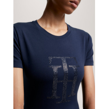 T-shirt Tommy Hilfiger Equestrian Manhattan de mangas curtas para mulher T-shirt Tommy Hilfiger Equestrian Manhattan de mangas curtas para mulher