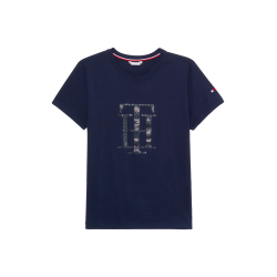 T-shirt Tommy Hilfiger Equestrian Manhattan de mangas curtas para mulher