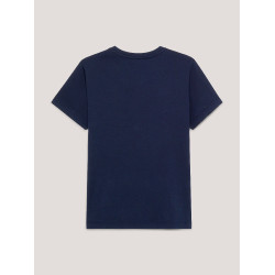 T-shirt Tommy Hilfiger Equestrian Manhattan de mangas curtas para mulher Azul-marinho