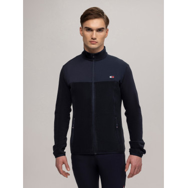 Casaco Tommy Hilfiger Equestrian Michigan fleece masculino Azul-marinho Casaco Tommy Hilfiger Equestrian Michigan fleece masculino Azul-marinho