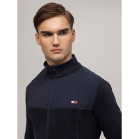Casaco Tommy Hilfiger Equestrian Michigan fleece masculino Azul-marinho Casaco Tommy Hilfiger Equestrian Michigan fleece masculino Azul-marinho