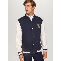 Casaco Universitário Tommy Hilfiger Equestrian Thompson masculino Azul-marinho