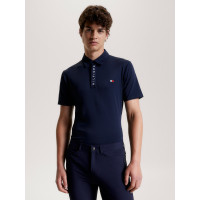 Polo Tommy Hilfiger Equestrian Harlem de mangas curtas masculino Azul-marinho