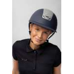 Capacete de equitação com ornamento de cristal Horze Arix II Azul escuro / prateado