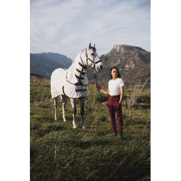 Cobertura anti-moscas Horze Paso Fino com pescoço removível e proteção UV Vinho Windsor Bordô Cobertura anti-moscas Horze Paso Fino com pescoço removível e proteção UV Vinho Windsor Bordô