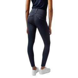 Legging Hybrid Horze Anya feminino fullgrip Abertura Azul-marinho