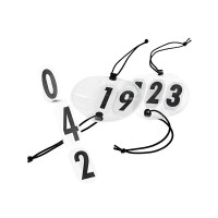 Números de corrida Horze com 3 dígitos Preto / branco