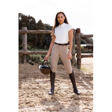 Calça de equitação Horze Evelyn com fundo integral feminino Calça de equitação Horze Evelyn com fundo integral feminino