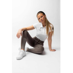 Calça com grip integral para todas as estações Horze Mira Castanho morel